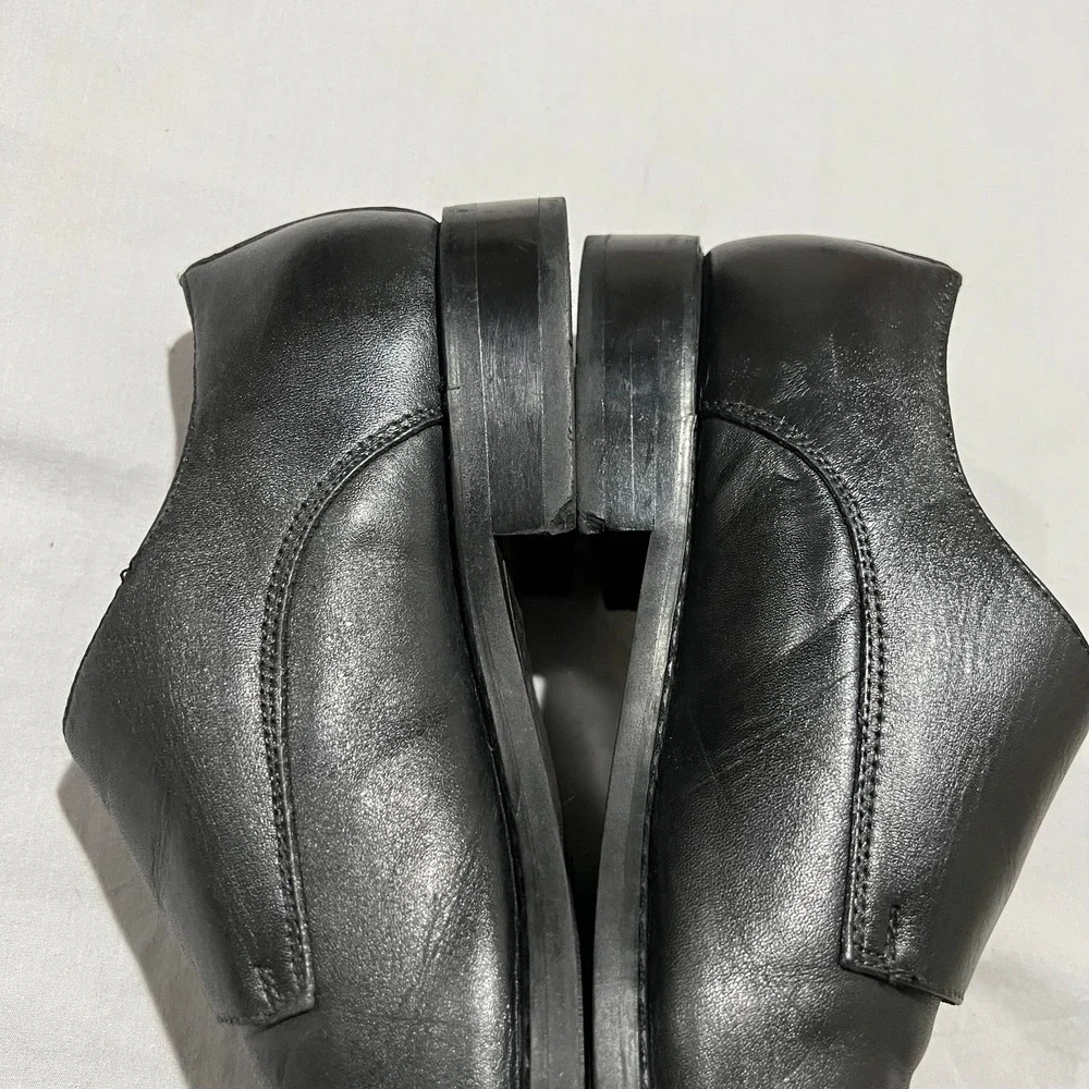 Vintage Mens Black Leather Classic Double Monk Strap Dress Shoes Size 8.5 M